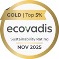 Wenn es um Nachhaltigkeitsmanagement und Transparenz in einem Unternehmen geht, dann ist das Rating von EcoVadis der internationale Standard. Hier gehört Rittal zu den weltweit besten 5 Prozent.